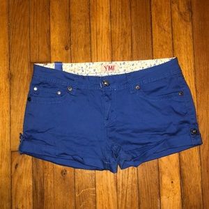 Blue YMI shorts